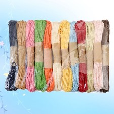 12 Roll 10M Paper Rope Twisted Craft String Strap Favor Gift Wrapping Twine