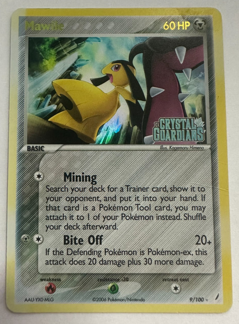 Pokemon TCG Card Crystal Guardians Mawile 9/100 Reverse Holo Stamped MP