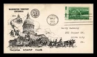 DR JIM STAMPS US COVER WASHINGTON TERRITORY CENTENNIAL FDC TACOMA STAMP CLUB