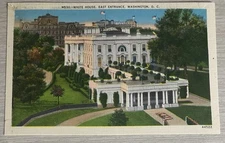 Postcard Washington DC East Entrance White House Demolished