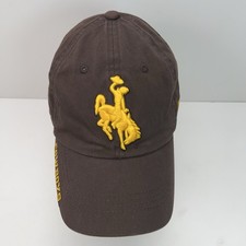 UNIVERSITY OF WYOMING Cowboys Strap Back Hat Russell Brown OSF Ball NCAA College