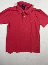 Ralph Lauren Polo Shirt Red kids S 8 Cotton Classic Fit Short Sleeve kids