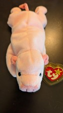 Ty Beanie Baby Squealer Retired Original Pink Pig 1993 w/ poem errors