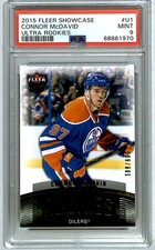 Connor McDavid 2015-16 Fleer Showcase Ultra Rookie /699 #U1 *RG* PSA 9 Edmonton