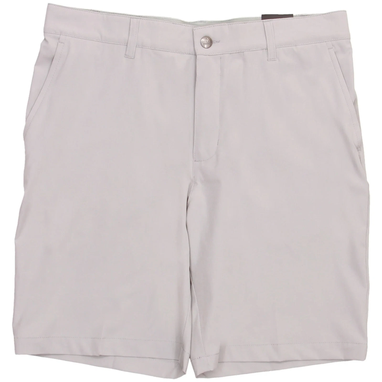 Adidas Mens Gray Shorts 34 - Polyester/Spandex - Zipper Fly - 8.5" Inseam