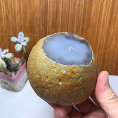 #ad 540g Natural Enhydro Mobile water bladder agate chalcedony moving Specimen A2511 $69.79