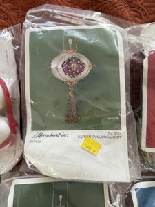 Herrschners Saturn Oval Ornament beaded and sequin kit