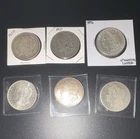 Lot of 6 Morgan Silver Dollars Uncertified Ungraded Varying wear.