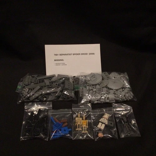 Vintage Lego Star Wars Set 7681  Separatist Spider Droid (2008) NOT COMPLETE