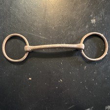 Antikes Eisen Pferd Trense Gebiss Ende 1800’er lose Ring gerade Stange Trense Gebiss  