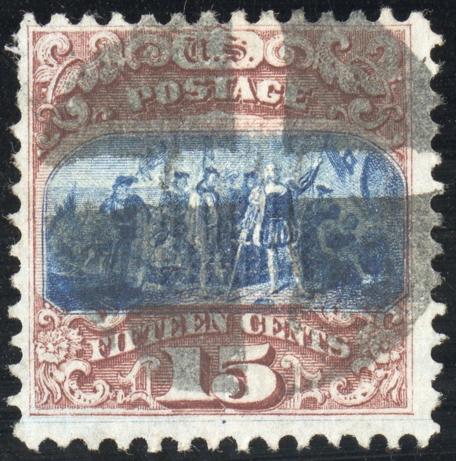 US Stamps # 118 Used VF Type I With Double Grill Scott Value $1,175.00