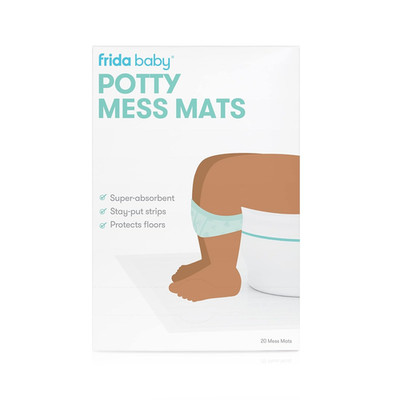 Frida Baby Potty Mess Mats, Disposable, Super-Absorbent Floor Pads for Easy Clea