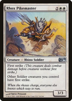2x Rhox Pikemaster - Foil Magic 2010 MP MTG
