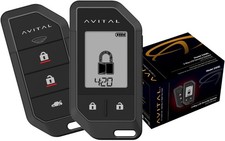 2 Way Car Alarm Avital 3308L LCD Security System 2 Remotes
