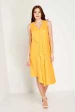 Roman, Yellow Waterfall Front Dress, Size 12, BNWT