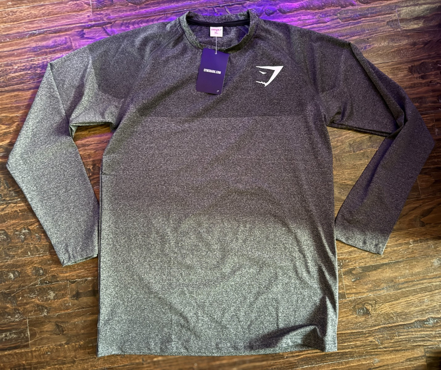 Gymshark  Long Sleeve Seamless Shirt Men XL / DARK GRAY/ NWT