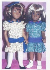 SEWING PATTERN fits 16" Sasha dolls  other dolls same in size dress head piece