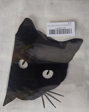 Peeking Right Facing Black Cat Vinyl Decal Sticker Windows Mirrors 5''