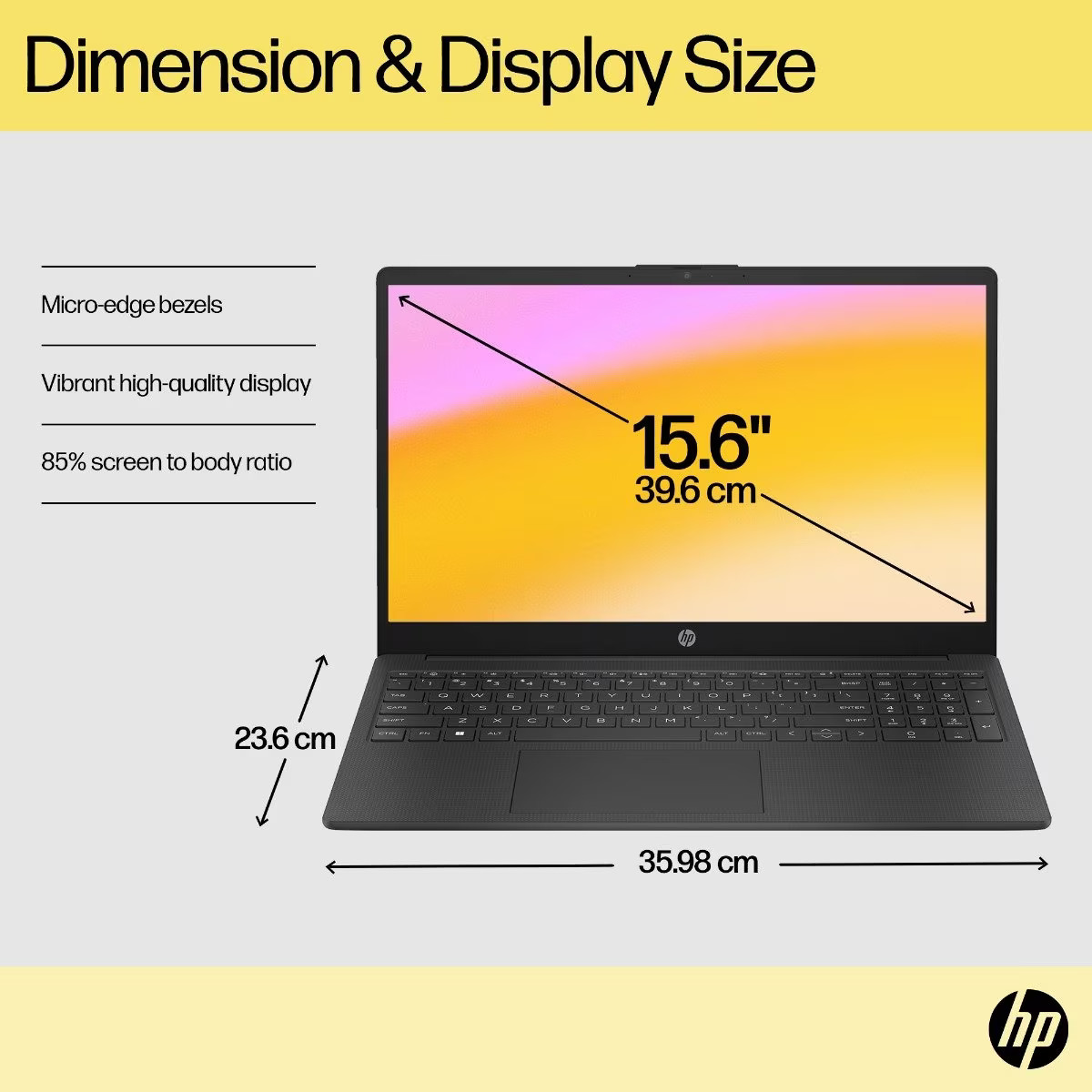 HP Laptop 15.6" FHD AMD 5 7535 32GB 256GB SSD, Jet Black — image 5