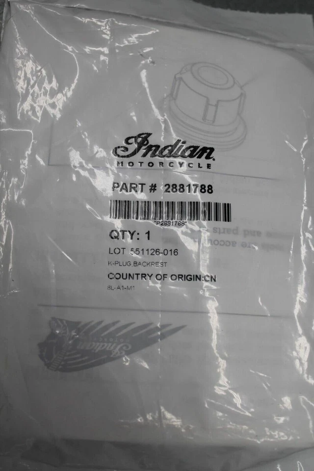 Enchufes de respaldo de pasajero Indian 2016-2022, negro 2881788 Foto 3 de 3