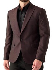 KARL LAGERFELD PARIS 1-BTN Harringbone Blazer Jacket 36 R NEW 295 ARZZ1LFB0020