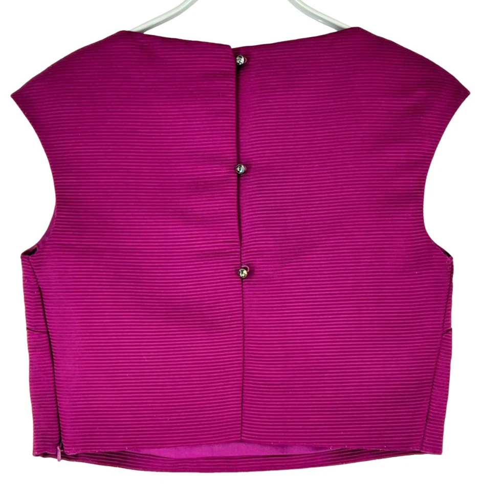 Ted Baker Damen Rundhalsausschnitt Ärmellos Bluse Größe 1 - S Pink - Bild 2 von 4