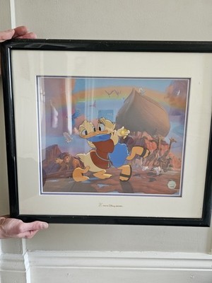 RARE Limited Edition Tokyo Disney Fantasia 2000 Sericel Donald & Daisy Noahs Ark