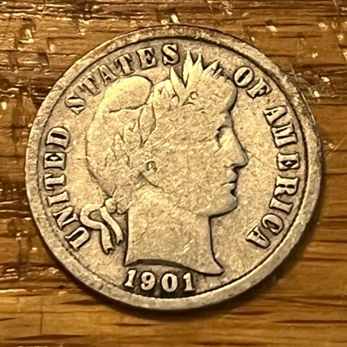 1901-S Barber Dime — photo from the most recent tracked eBay sale