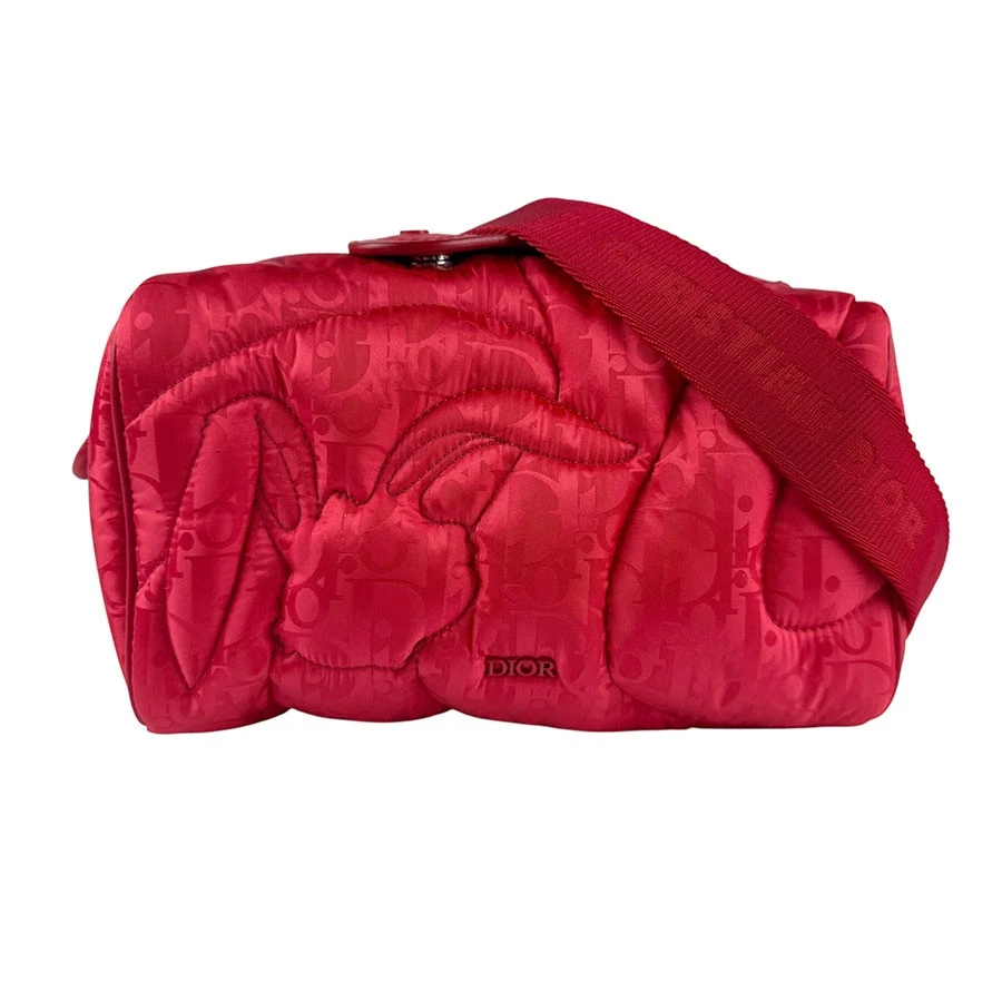 Dior — Auth Dior x ERL Crossbody Shoulder Bag Red Nylon - z6535