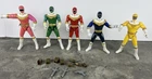 Lot of 5 Vintage Power Rangers ZEO Action Figures Bandai 1996 5.5" Red/Blu/Pink