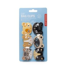 Food Bag Storage Clips Reusable Novelty Animal Clips for Food Storage Cat 6pc