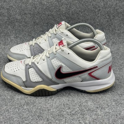 Nike city court 6 Herren Sneaker Größer, 38.5 weiß/schwarz/grau/rot Sportschuhe