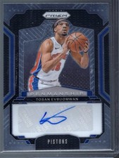 2024-25 Prizm Tosan Evbuomwan #PNM-TSN Auto  Detroit Pistons
