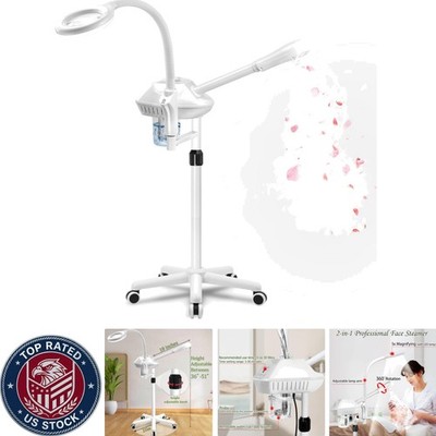 Luxury Ozone Facial Steamer with 5X Magnifying Lamp - Home Spa Essential