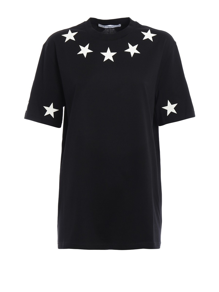 AUTHENTIC WOMENS GIVENCHY OVERSIZED STAR APPLIQUE PATCH BLACK T
