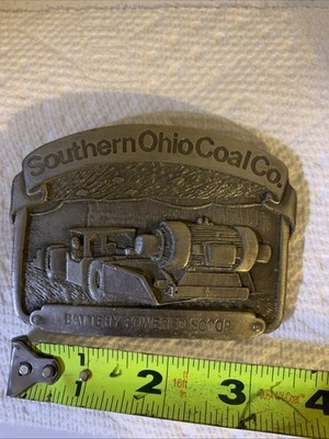 Southern Ohio Coal Company Belt Buckle AEP Fuel Supply Battery Powered Scoop