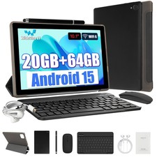 2026 10 inch Android 15 Tablet 20GB RAM 64GB ROM 1TB Expandable WIFI Dual Camera