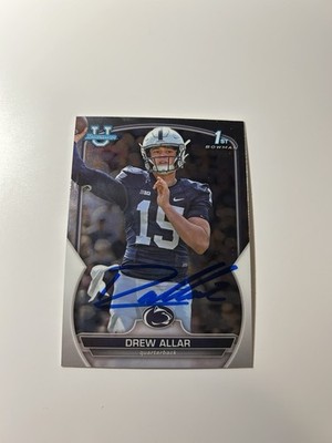 2022 Bowman Chrome University 1st Drew Allar Autograph Card Signed Steelers