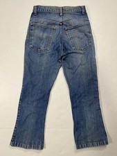 Vintage 70s Levi  s 646-0217 Denim Bootcut Flared Leg Jeans Talon 26W 24L Hemmed