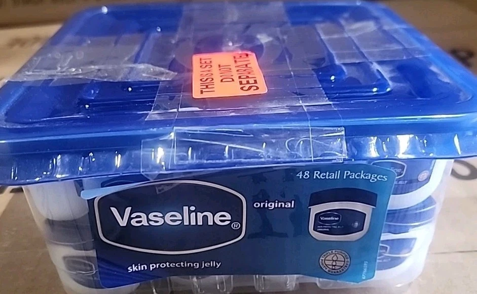 48 Mini Tamaño Vaselina Petróleo Piel Pura Jalea Original .25oz 7g Venta al por mayor Disp Foto 2 de 2