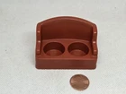 Vintage Fisher Price little people brown 2-seat living room sofa/couch