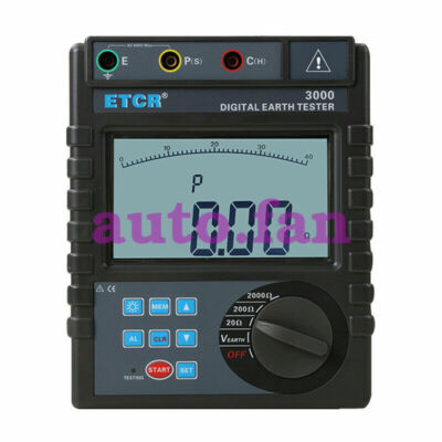 ETCR Digital Earth Ground Tester 3000 Resistance Meter ETCR3000 For #F3