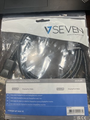 V7 Seven Video Display Port Male Adapter Cable Cord Black