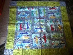 43-034-Handmade-Blanket-Baby-Child-Toddler-Quilt-Taxi-Car-Animal-Zebra-Roost-Rabbit