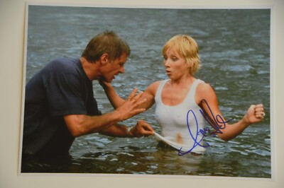 Anne Heche signed 20x30cm Six Days Seven Nights  Foto  Autogramm Autograph IP1