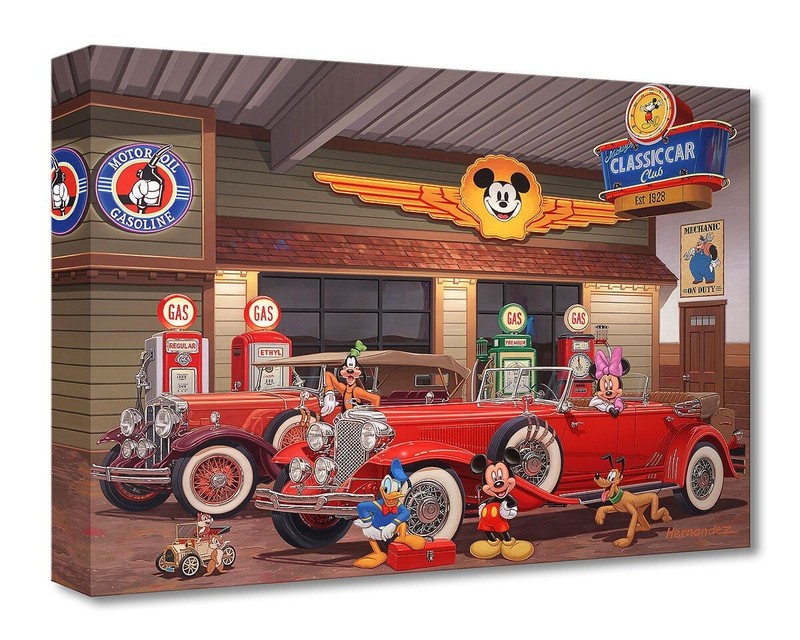 Mickey Mouse Disney Art Manuel Hernandez Lt Ed TOC Print Mickey Classic Car Club