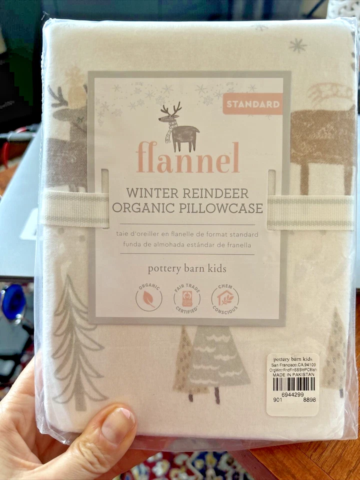 Funda de Almohada Pottery Barn Disney Reno Invierno Escuela Regalo Cumpleaños Ciervos Lodge, Foto 2 de 4