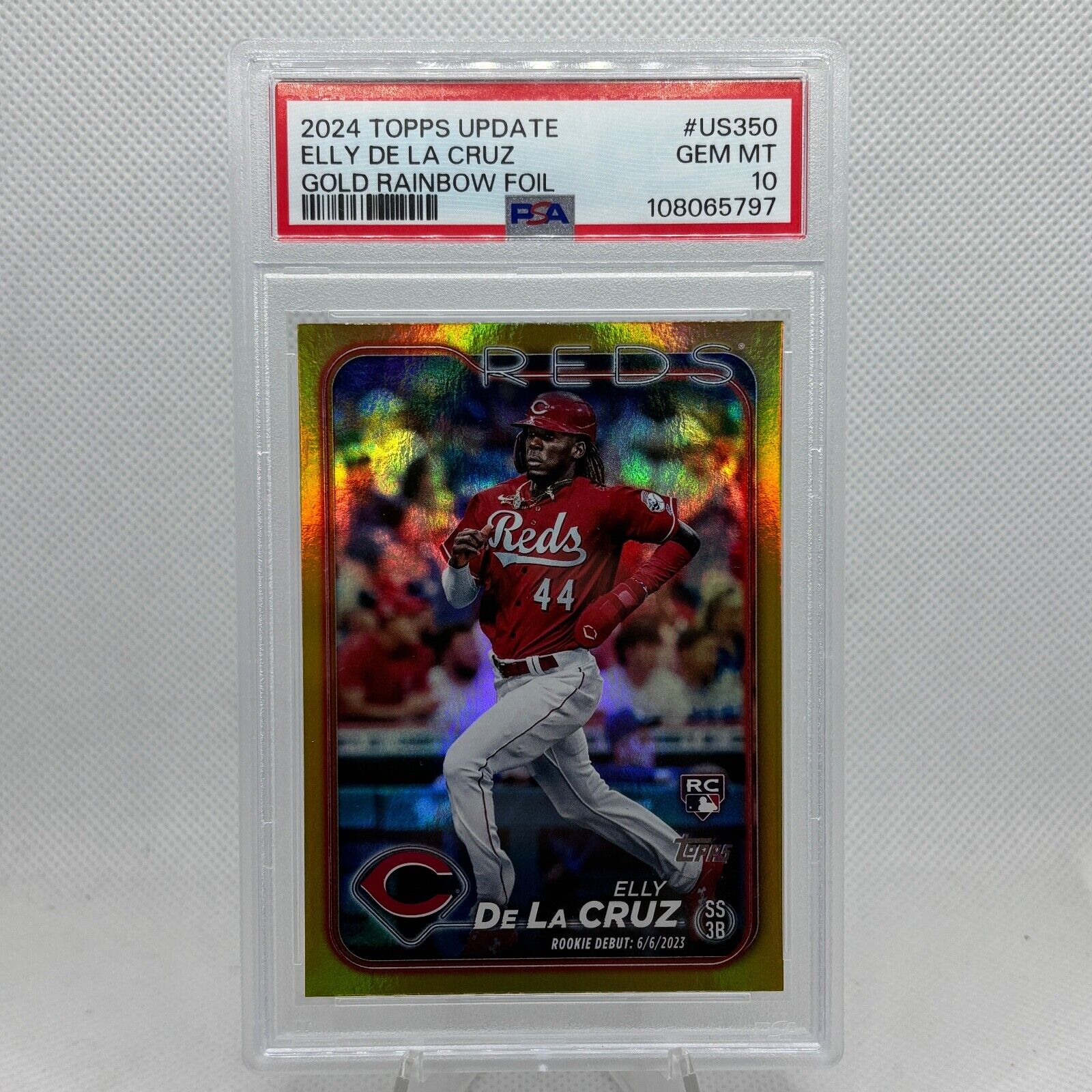 Elly De La Cruz 2024 Topps Update #US350 Rookie Debut - Gold Elly De La Cruz 2024 Topps Update #US350 Rookie Debut - Gold