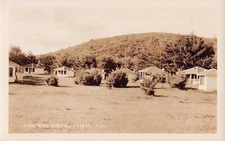 Vintage RPPC Pine Hill Cabins Conway New Hampshire Camping Photo Postcard