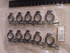 TEN  1.5" SH Sanitary Safety Clamp Swivel Joint Double Pin Wing Nut Tri Clamp CA